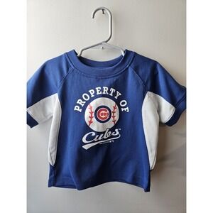 Carter's MLB Chicago Cubs "Property Of" Raglan Tee, Orbit Blue (Toddler/Baby 24M